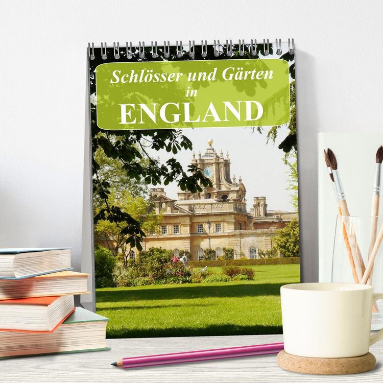 Produktbild: Schl&ouml;sser und G&auml;rten in England (Tischkalender 2026 DIN A5 hoch), CALVENDO Monatskalender