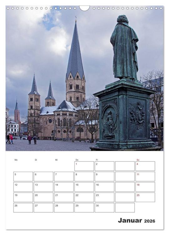 Produktbild: Beethovenstadt Bonn (Wandkalender 2026 DIN A3 hoch), CALVENDO Monatskalender