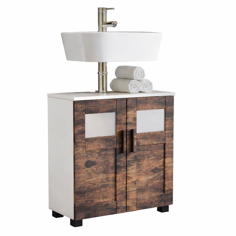 Produktbild: Holz Badschrank Badunterschrank Waschbecken Nilari