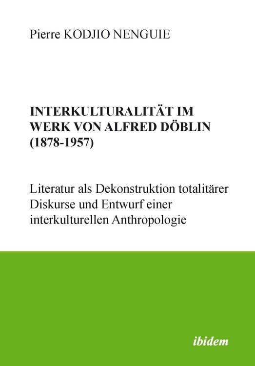 Produktbild: Interkulturalit&auml;t im Werk von Alfred D&ouml;blin (1878-1957)