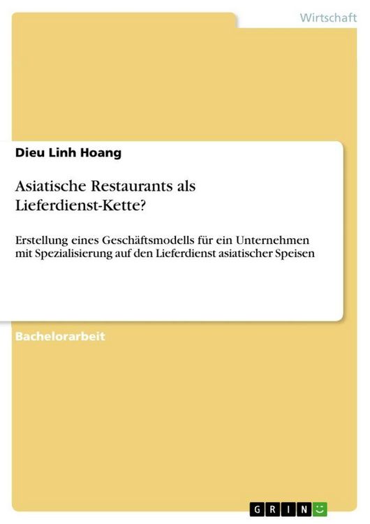 Produktbild: Asiatische Restaurants als Lieferdienst-Kette?