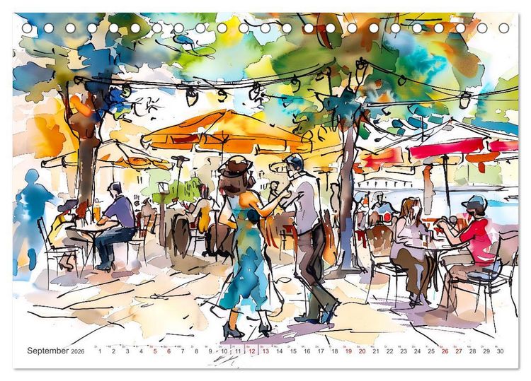 Produktbild: Berlin Impressionen - Kunstvolle Stadtansichten der Seele Berlins (Tischkalender 2026 DIN A5 quer), CALVENDO Monatskalender
