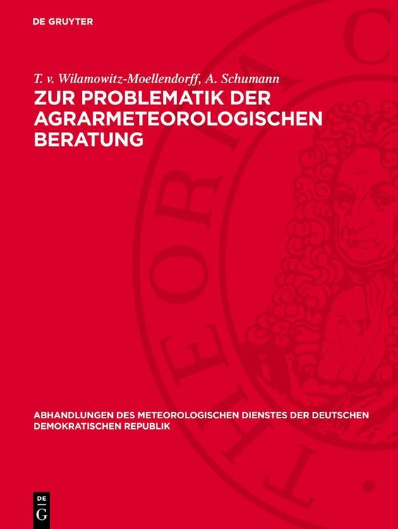 Produktbild: Zur Problematik der agrarmeteorologischen Beratung