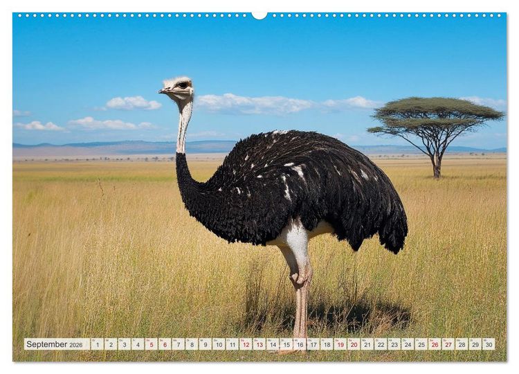 Produktbild: TIERWELT AFRIKA Faszination Wildnis (hochwertiger Premium Wandkalender 2026 DIN A2 quer), Kunstdruck in Hochglanz