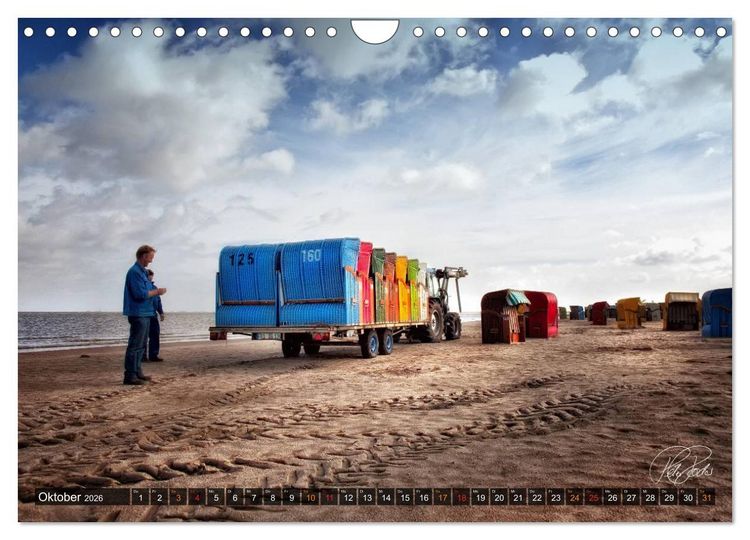 Produktbild: Friesland - Nordseebad Dangast / CH-Version (Wandkalender 2026 DIN A4 quer), CALVENDO Monatskalender