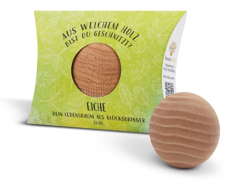 Produktbild: Handschmeichler Eiche 45mm mit Baumhoroskop