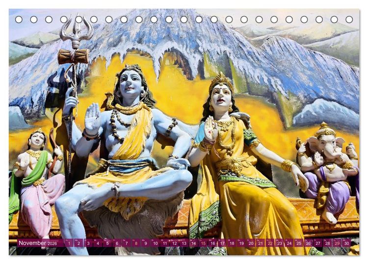 Produktbild: Char Dham - hinduistische Pilgerreise im Himalaya (Tischkalender 2026 DIN A5 quer), CALVENDO Monatskalender