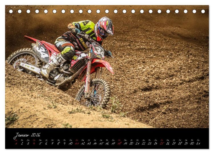 Produktbild: Motocross Racing 2026 (Tischkalender 2026 DIN A5 quer), CALVENDO Monatskalender