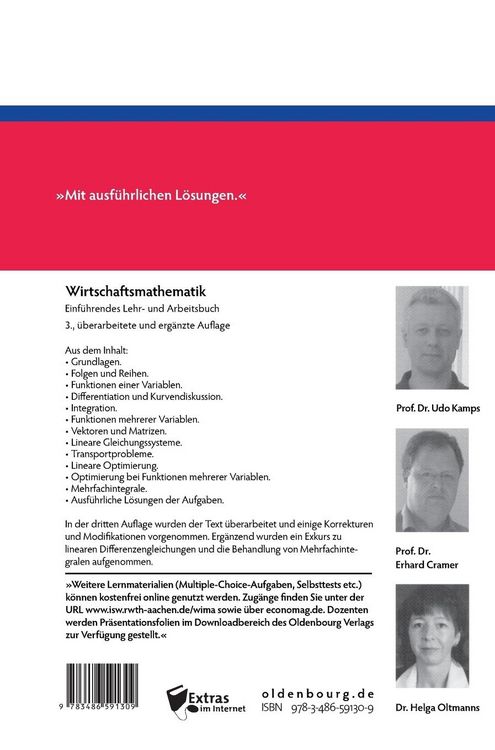 Produktbild: Wirtschaftsmathematik