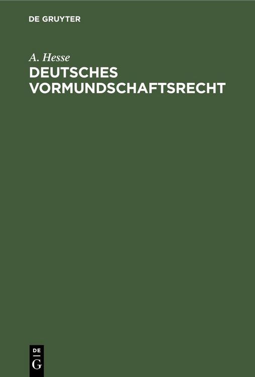 Produktbild: Deutsches Vormundschaftsrecht