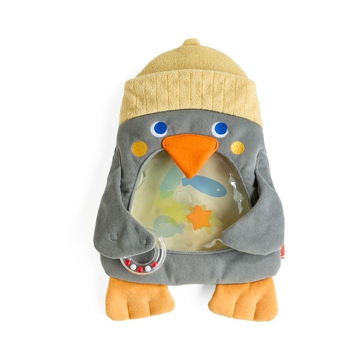 Produktbild: HABA 2013408001 - Wasser-Spielmatte Pinguin, mit Rasselring und Knisterfolie, 38x25cm