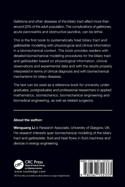 Produktbild: Biliary Tract and Gallbladder Biomechanical Modelling with Physiological and Clinical Elements