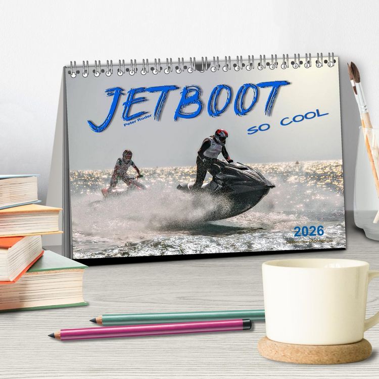 Produktbild: Jetboot - so cool (Tischkalender 2026 DIN A5 quer), CALVENDO Monatskalender