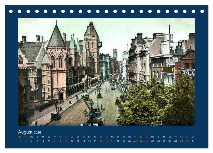 Produktbild: Historisches London von 1888 bis 1918 (Tischkalender 2026 DIN A5 quer), CALVENDO Monatskalender