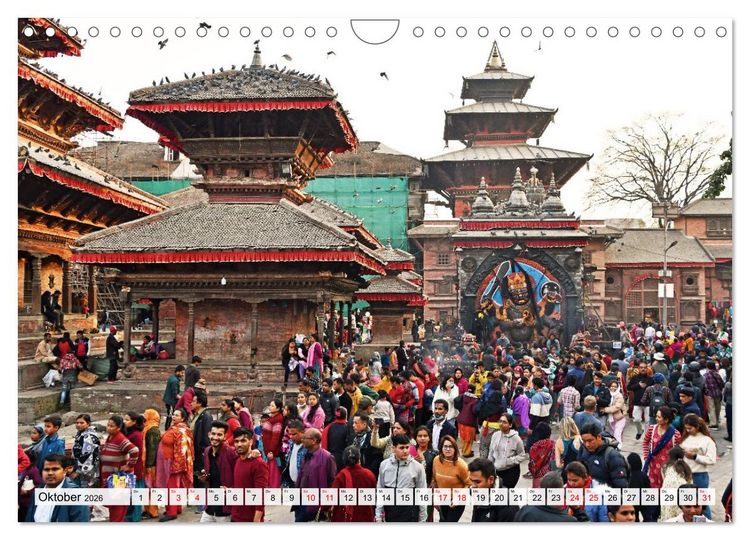 Produktbild: KATHMANDU, Nepals Hauptstadt (Wandkalender 2026 DIN A4 quer), CALVENDO Monatskalender