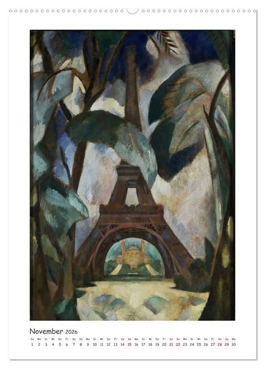 Produktbild: Eiffelturm - Robert Delaunay (hochwertiger Premium Wandkalender 2026 DIN A2 hoch), Kunstdruck in Hochglanz