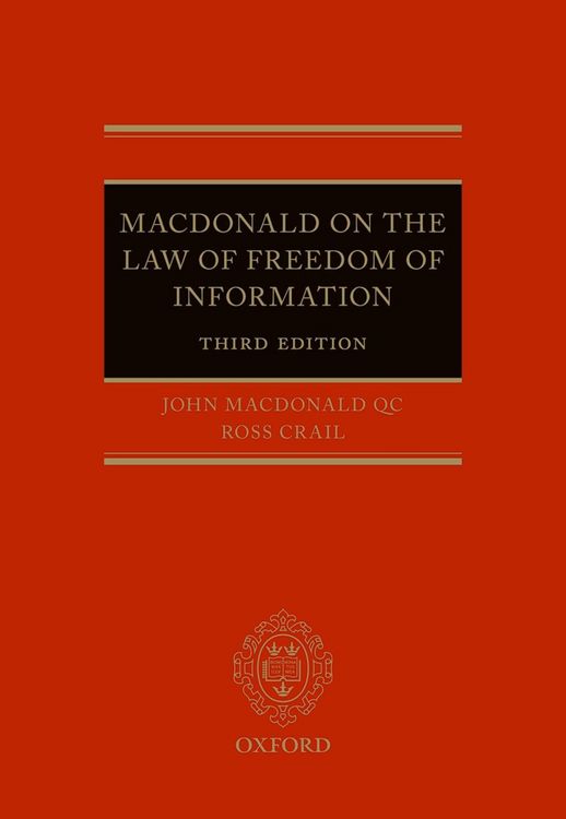 Produktbild: Macdonald on the Law of Freedom of Information
