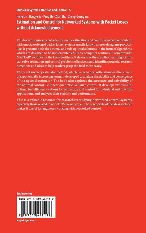 Produktbild: Estimation and Control for Networked Systems with Packet Losses without Acknowledgement
