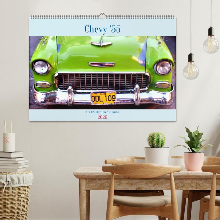 Produktbild: CHEVY '55 - Ein US-Oldtimer in Kuba (Wandkalender 2026 DIN A2 quer), CALVENDO Monatskalender