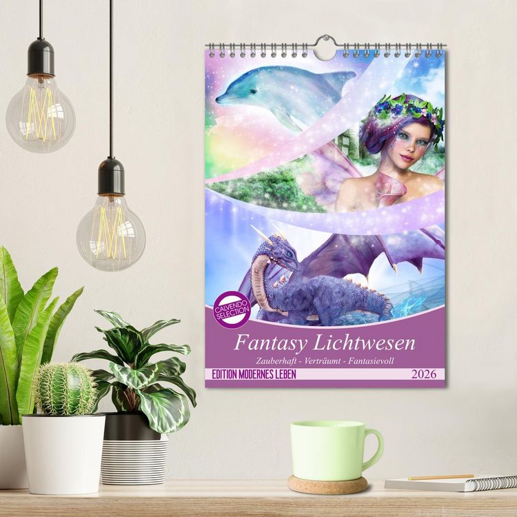 Produktbild: Fantasy Lichtwesen (Wandkalender 2026 DIN A4 hoch), CALVENDO Monatskalender