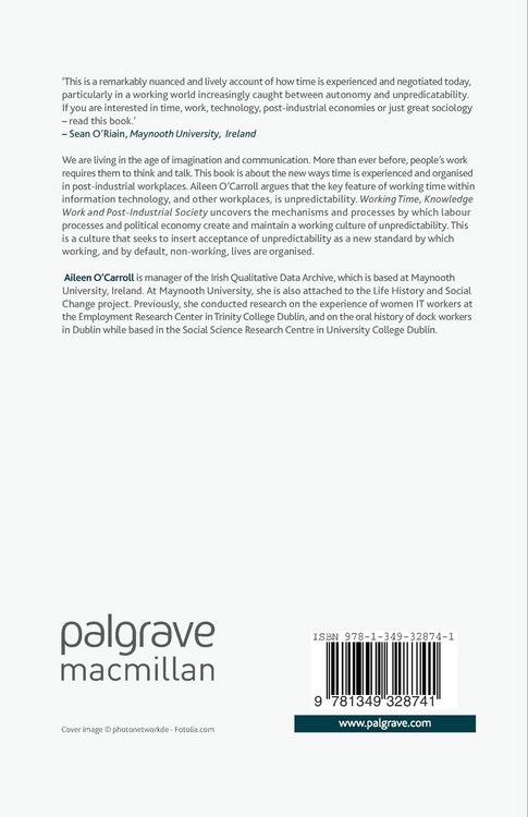 Produktbild: Working Time, Knowledge Work and Post-Industrial Society