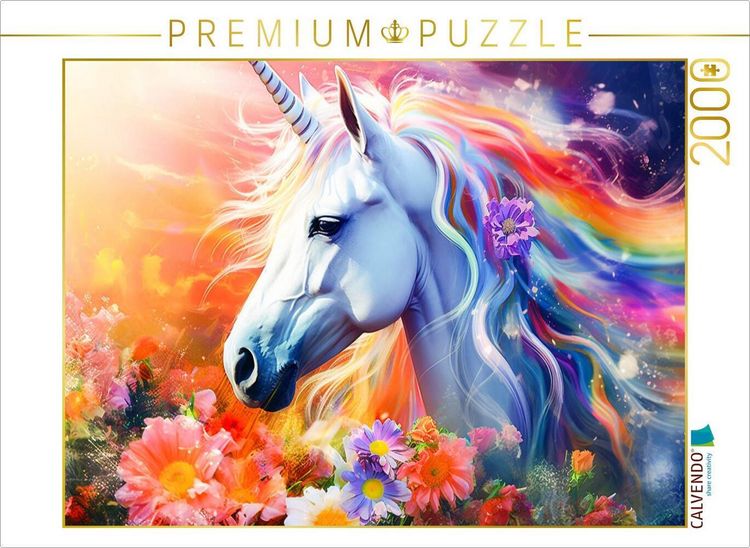 Produktbild: CALVENDO Puzzle Ein Motiv aus dem Kalender Einhorn und coole Spr&uuml;che | 2000 Teile Lege-Gr&ouml;&szlig;e 90x67cm Foto-Puzzle f&uuml;r gl&uuml;ckliche Stunden