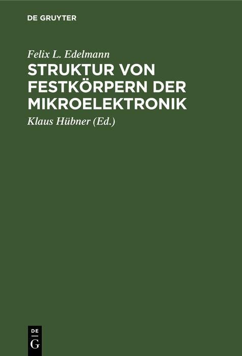 Produktbild: Struktur von Festk&ouml;rpern der Mikroelektronik