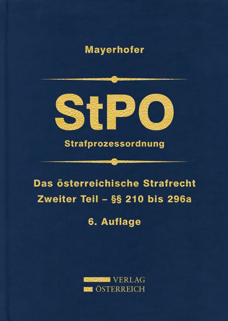 Produktbild: Strafprozessordnung &sect;&sect; 210 bis 296a