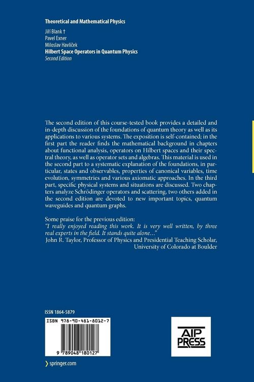 Produktbild: Hilbert Space Operators in Quantum Physics