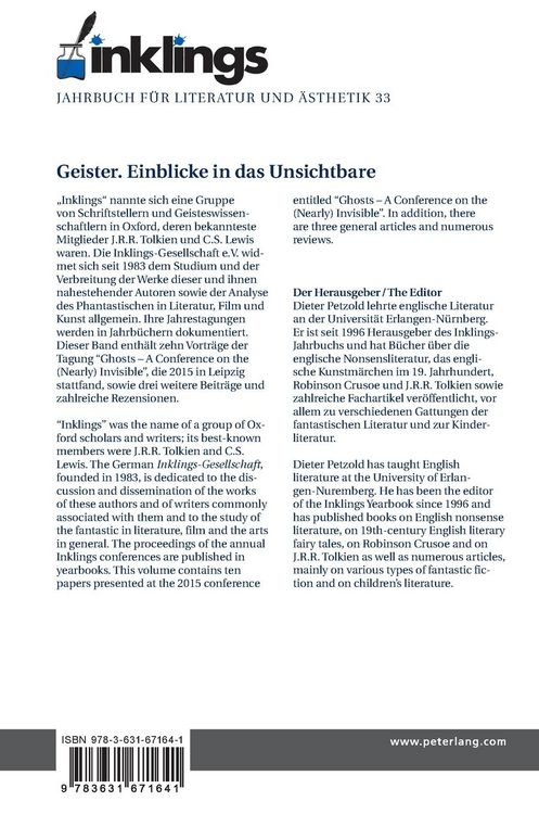 Produktbild: Inklings &ndash; Jahrbuch f&uuml;r Literatur und &Auml;sthetik