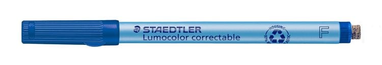 Produktbild: STAEDTLER Universalstift Lumocolor correctable 305 trocken abwischbar, blau F