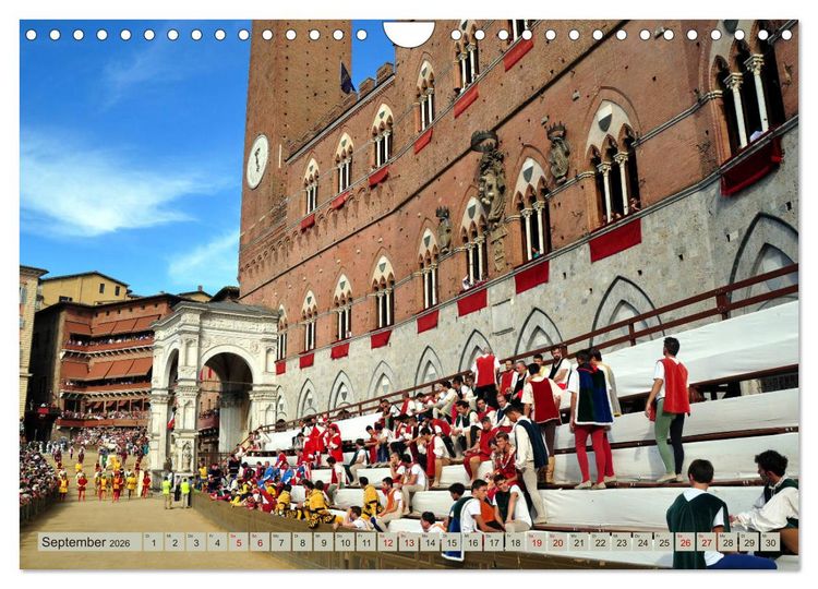 Produktbild: Siena - Stadt des legend&auml;ren Palio (Wandkalender 2026 DIN A4 quer), CALVENDO Monatskalender