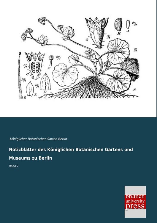 Produktbild: Notizbl&auml;tter des K&ouml;niglichen Botanischen Gartens und Museums zu Berlin