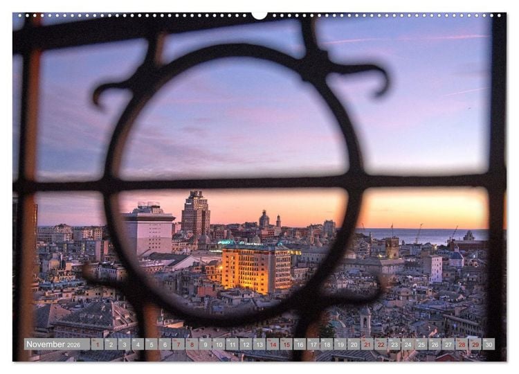 Produktbild: Die zeitlose Sch&ouml;nheit von Genua (hochwertiger Premium Wandkalender 2026 DIN A2 quer), Kunstdruck in Hochglanz