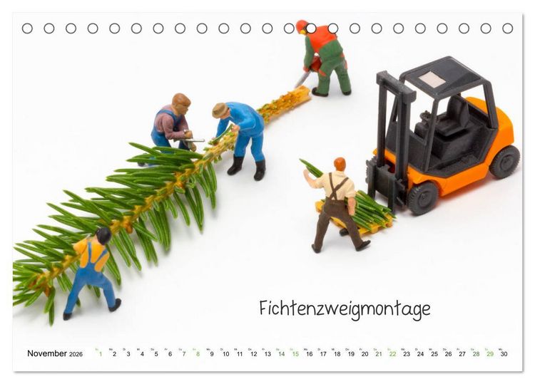 Produktbild: Uhraufzieher ... und andere Mini-Welten (Tischkalender 2026 DIN A5 quer), CALVENDO Monatskalender