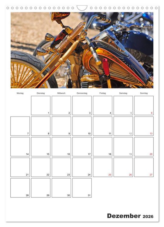 Produktbild: Best of Harley-Davidson Custom-Style 2026 (Wandkalender 2026 DIN A3 hoch), CALVENDO Monatskalender