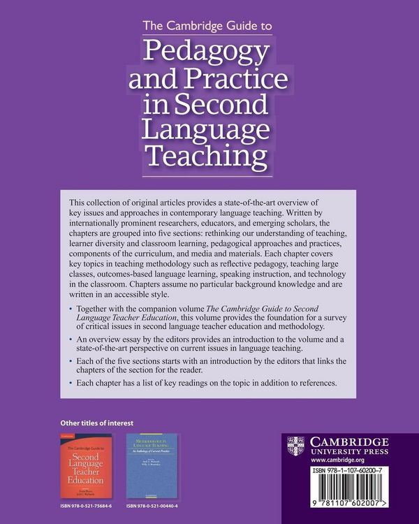 Produktbild: The Cambridge Guide to Pedagogy and Practice in Second Language Teaching