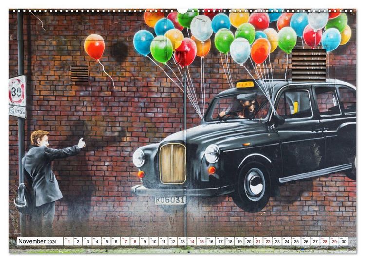 Produktbild: Kunst der Strasse (Wandkalender 2026 DIN A2 quer), CALVENDO Monatskalender