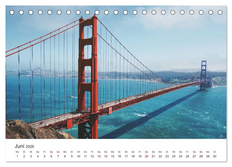 Produktbild: Kalifornien - The Golden State (Tischkalender 2026 DIN A5 quer), CALVENDO Monatskalender