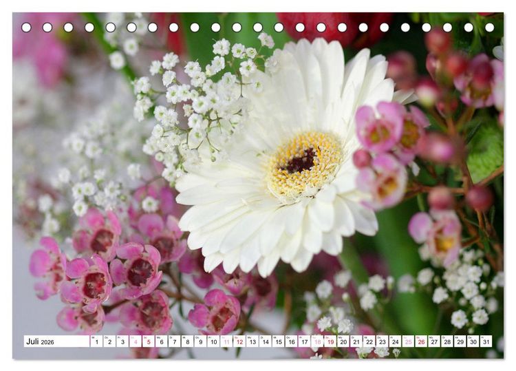 Produktbild: Blumenpracht - Bl&uuml;ten und Str&auml;u&szlig;e (Tischkalender 2026 DIN A5 quer), CALVENDO Monatskalender
