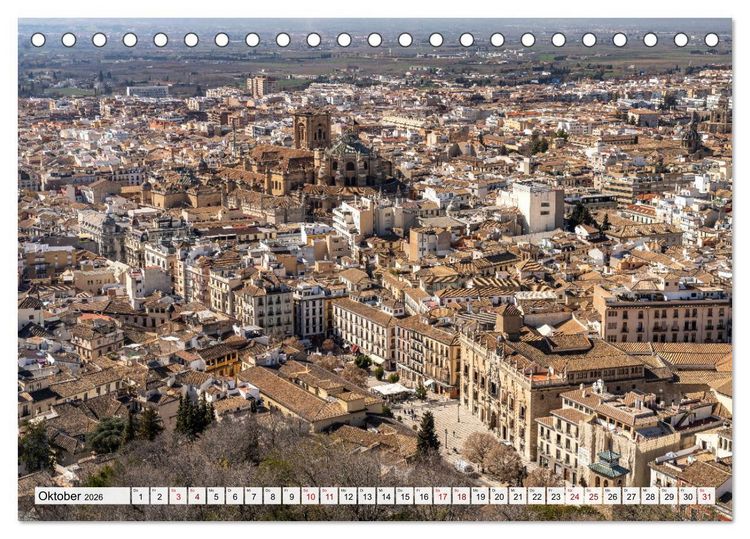 Produktbild: Andalusien - Granada (Tischkalender 2026 DIN A5 quer), CALVENDO Monatskalender