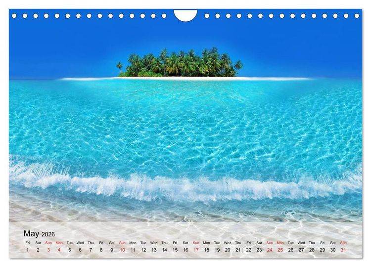 Produktbild: French Polynesia Paradise in the South Pacific (Wall Calendar 2026 DIN A4 landscape), CALVENDO 12 Month Wall Calendar