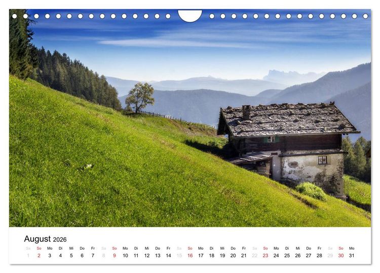 Produktbild: Bergbauernh&ouml;fe im Ultental (Wandkalender 2026 DIN A4 quer), CALVENDO Monatskalender