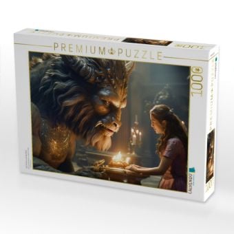 Produktbild: CALVENDO Puzzle Die Sch&ouml;ne und das Biest | 1000 Teile Lege-Gr&ouml;&szlig;e 64x48cm Foto-Puzzle f&uuml;r gl&uuml;ckliche Stunden