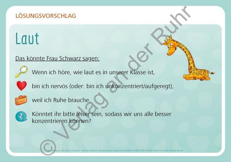 Produktbild: Unsere Giraffen-Kartei &ndash; Kinder &uuml;ben selbstst&auml;ndig gewaltfreie Kommunikation mit der Giraffensprache