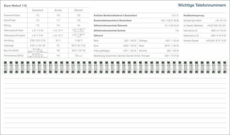 Produktbild: Wochenquerplaner, blau 2027