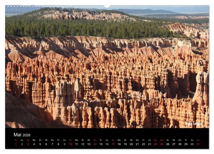 Produktbild: United States National Parks (hochwertiger Premium Wandkalender 2026 DIN A2 quer), Kunstdruck in Hochglanz