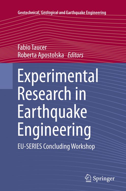 Produktbild: Experimental Research in Earthquake Engineering