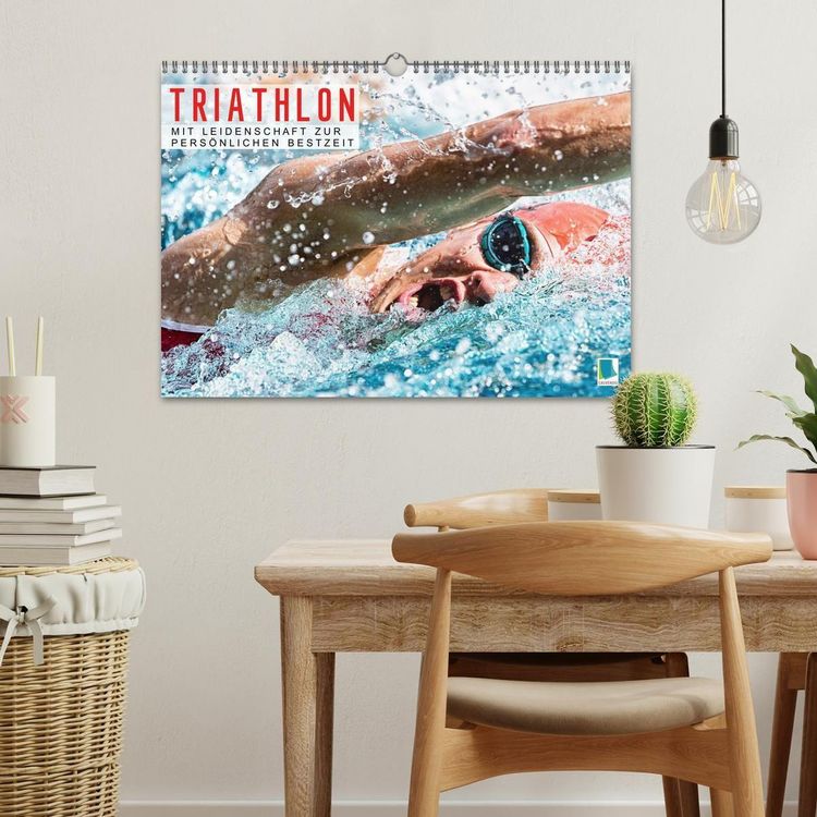 Produktbild: Triathlon: Mit Leidenschaft zur pers&ouml;nlichen Bestzeit (Wandkalender 2027 DIN A3 quer), CALVENDO Monatskalender