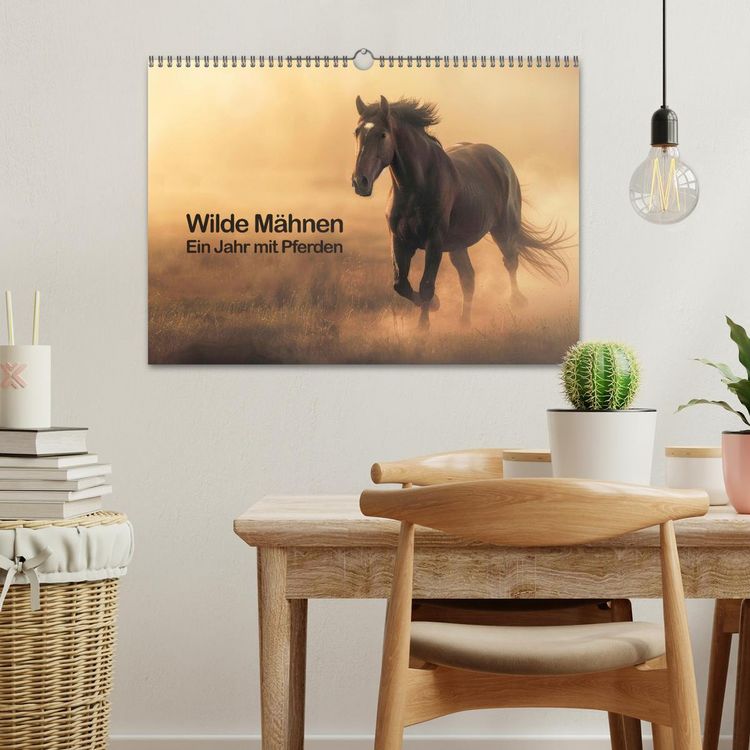Produktbild: Wilde M&auml;hnen: Ein Jahr mit Pferden (Wandkalender 2026 DIN A3 quer), CALVENDO Monatskalender